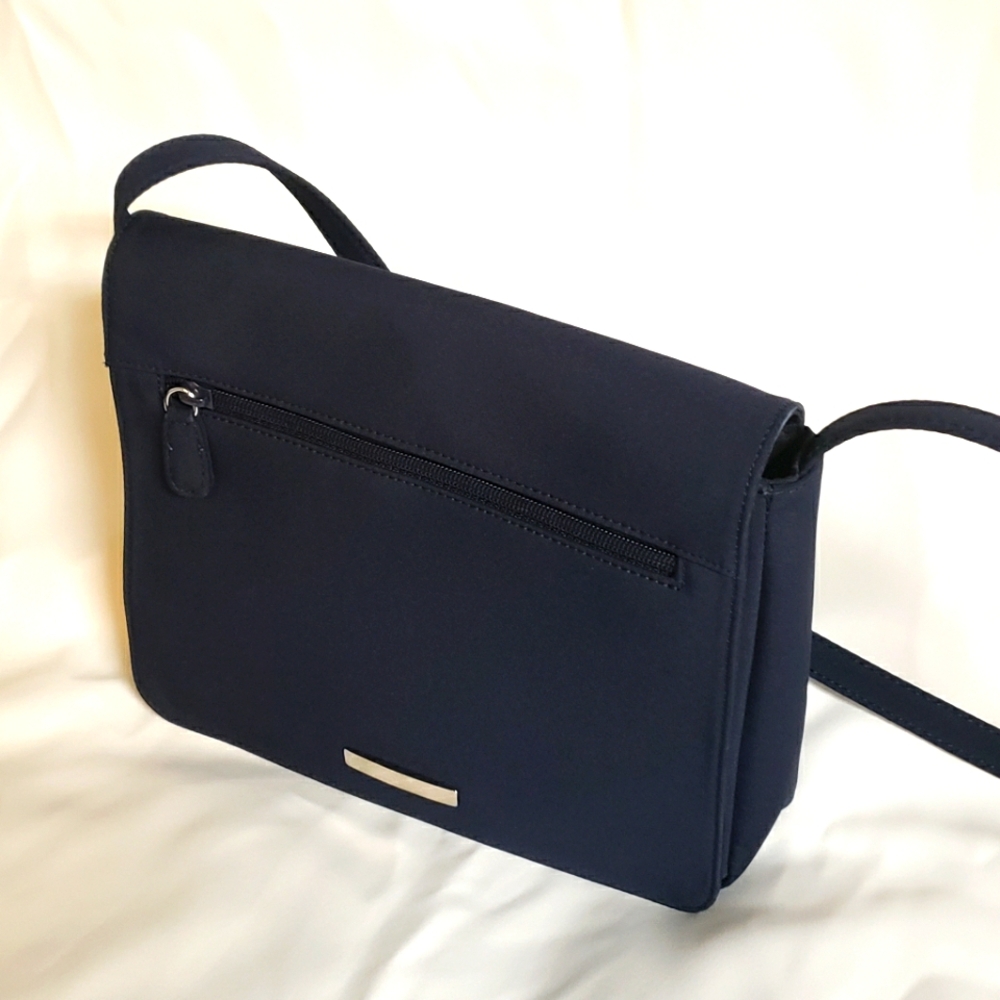 Q & A Navy blue women's shoulder bag